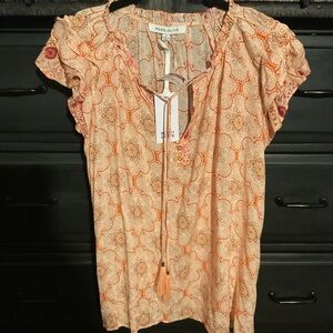 Rose & Olive Bohemian Ruffled Sleeve Blouse